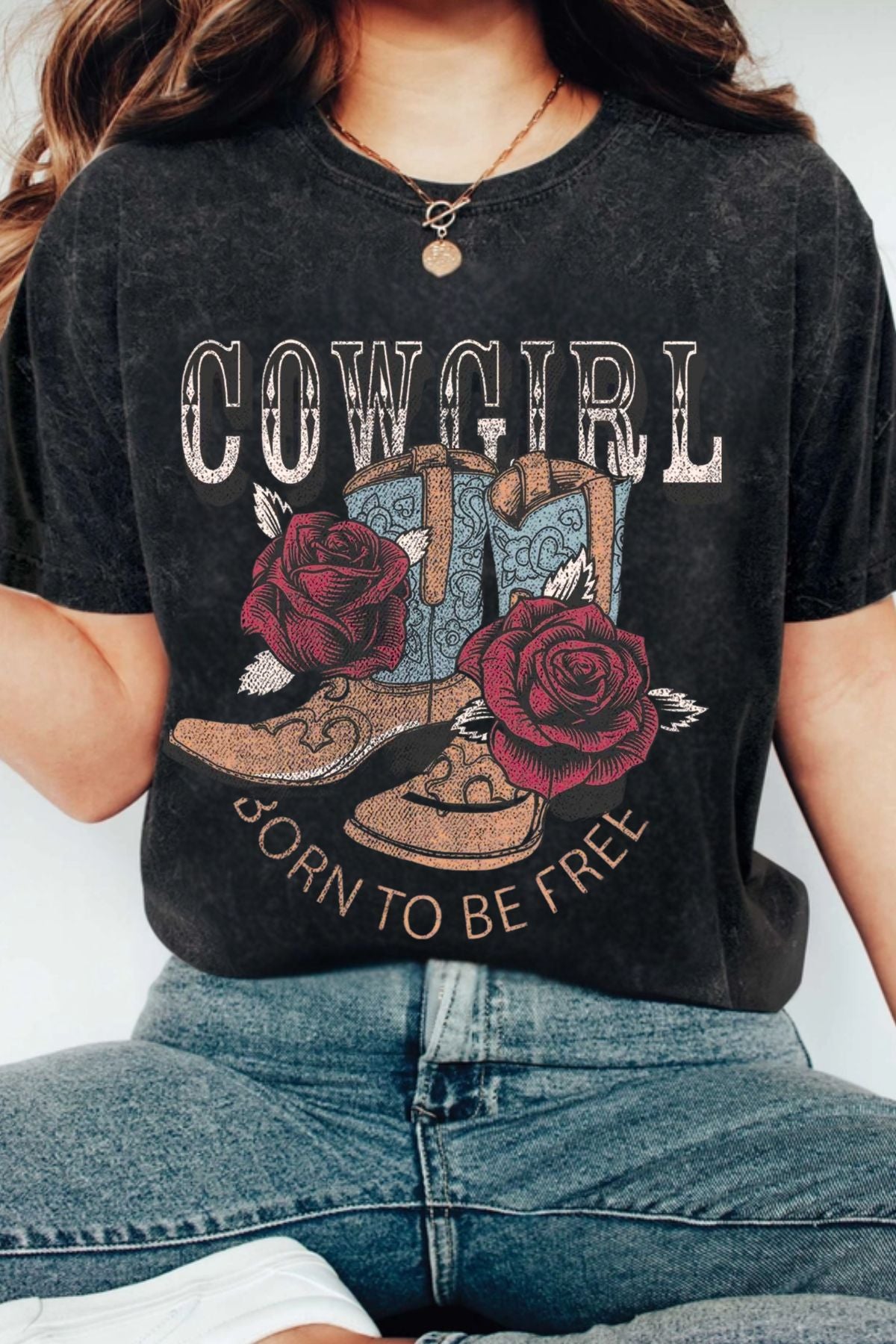 WESTERN CLUB COWBOY DESIGN T-SHIRT RB-05