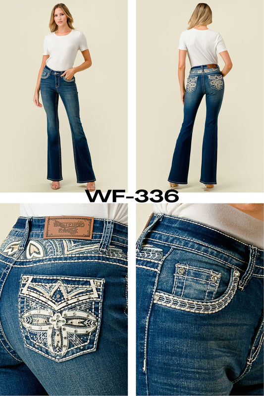 Flower Cross Retro Vintage Wash WF-336