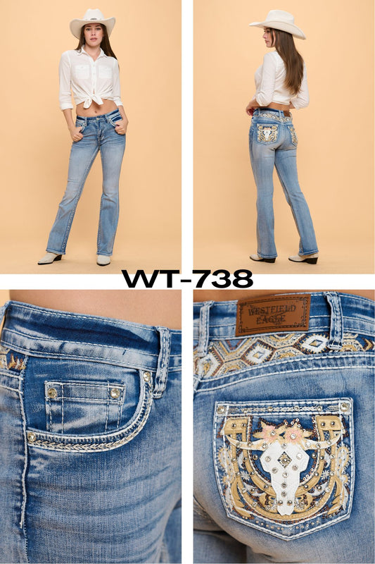 Cow Skull Bootcut WT-738 Size 1-15